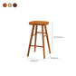 Modern Backless Contoured Seat Solid Wood Bar Stool for Restaurant