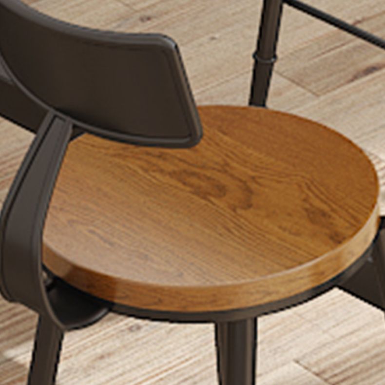 Contemporary Round Dining Stools Metal Barstools with Footrest Clearhalo 'Bar Furniture' 'Bar Stools' 'bar_stools' 'furn' 'furn_bar_stools' 'Furniture' 'Kitchen & Dining Furniture' 1200x1200_045eeaa9-d85e-4c0d-9be7-04dc5dc83ada