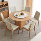 Juego de comedor contemporáneo de 1/4/5/7 piezas, muebles de comedor de madera maciza con sillas con respaldo macizo