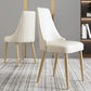 Glam Kitchen Side Chair Gambe dorate Parsons Sedia da pranzo senza braccioli