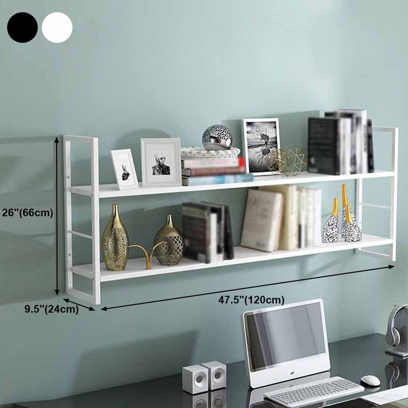 Industrial Wall Mounted Bookshelf Black and White Iron Shelf for Home Clearhalo 'Bookcases' 'furn' 'furn_bookcases' 'Furniture' 'furniture_bookcases' 'kitchen' 'kitchen_bookcases' 'Living Room Furniture' 'Office Furniture' 1200x1200_04648c92-9c54-4c7a-80de-6d1cd64567b8