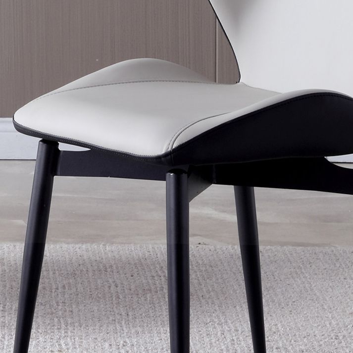 キッチン用の金属製の脚を備えた現代スタイルの椅子アームレスチェア