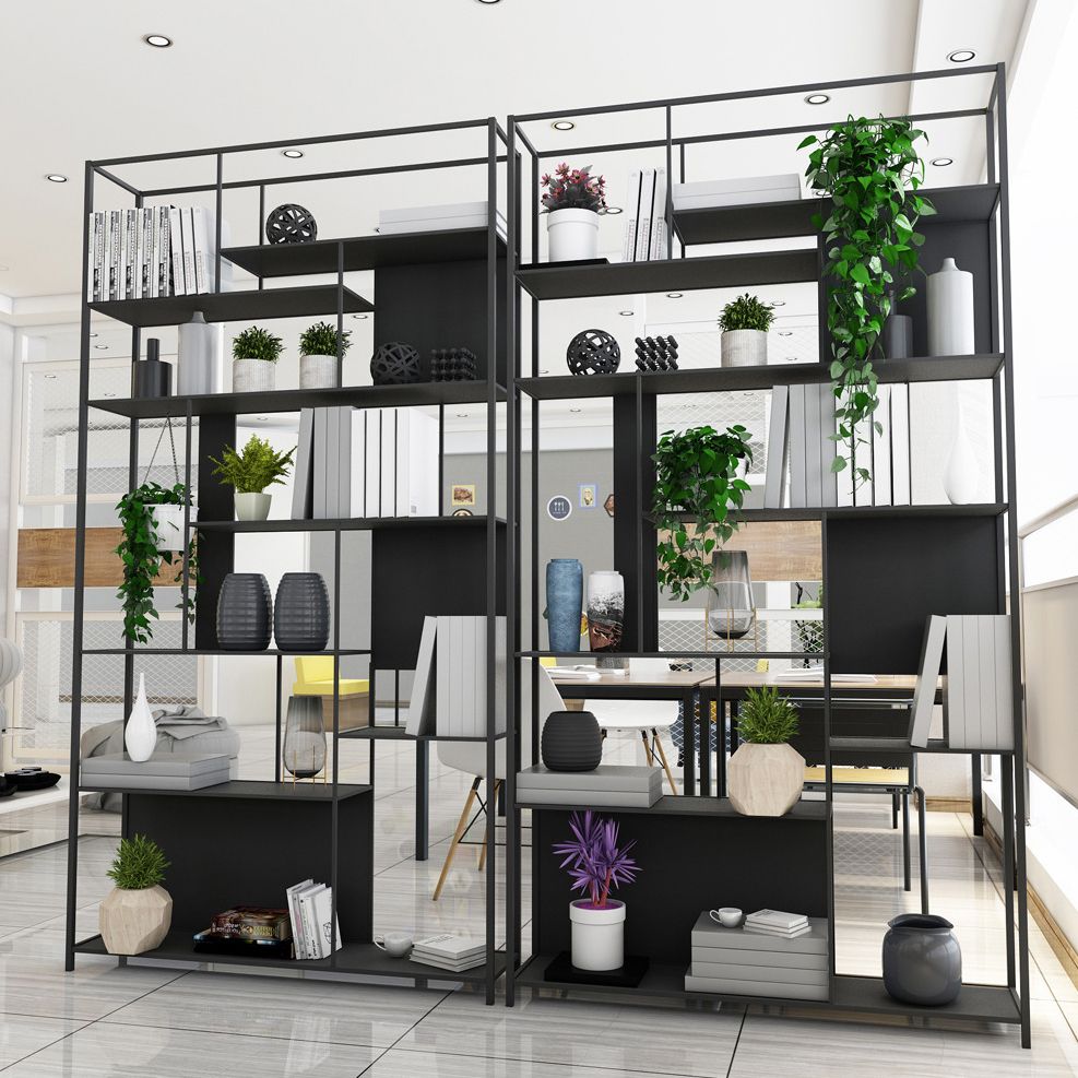 Contemporary Iron Etagere Bookshelf Vertical Office and Living Room Bookcase Clearhalo 'Bookcases' 'furn' 'furn_bookcases' 'Furniture' 'furniture_bookcases' 'Office Furniture' 1200x1200_04688546-9bbd-4dae-93d3-882b004ef5ed
