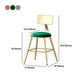 Nordic Style Backrest Counter Stool Iron Cafe Bar Stool with Velvet Cushion and Pedal Clearhalo 'Bar Furniture' 'Bar Stools' 'bar_stools' 'furn' 'furn_bar_stools' 'Furniture' 'furniture_bar_stools' 'Kitchen & Dining Furniture' 1200x1200_0468e68e-03d1-4db8-850f-dbfa3ef73b04