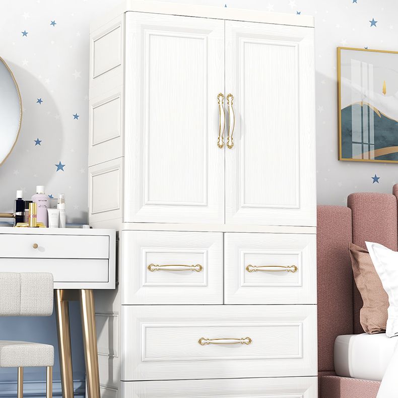 Moderne Stil Plastikgarderobe Tuchstange enthalten Kleiderschrankschrank