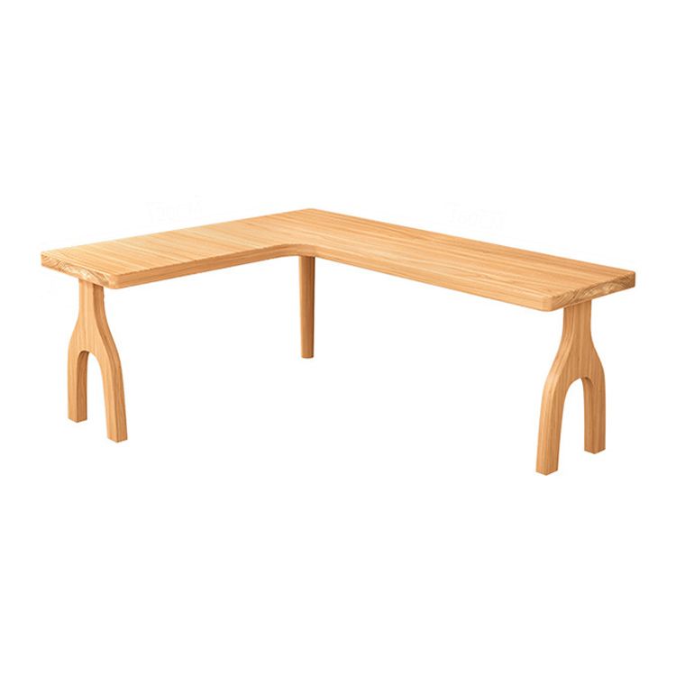 Contemporary Style L-Shape Home Wrting Desk Simple Solid Wood Working Writing Desk Clearhalo 'furn' 'furn_office_desk' 'Furniture' 'Office Desks' 'Office Furniture' 'office_desk' 1200x1200_046da576-17e8-4446-8e0a-b67c3d2f9c8e