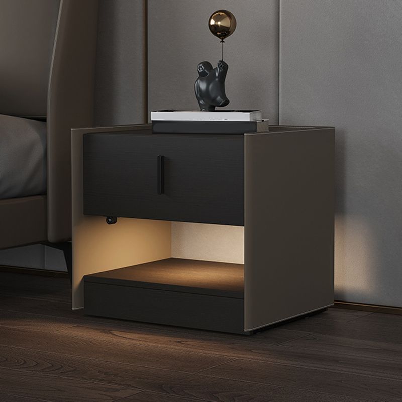 Cuero sintético contemporáneo 1 - Cajón nocturno de 20 "de altura