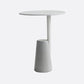 Lacquer Concrete Modernistic Table Round Side End Table for Living Room
