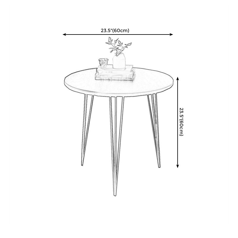 3 Legs Steel End Table Wood Round Side Table for Loving Room Clearhalo 'Coffee & Accent Tables' 'End & Side Tables' 'end_side_table' 'Furniture' 'furniture_end_side_table' 'Living Room Furniture' 1200x1200_0471a97b-58db-4eb2-beac-6444170ee669