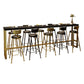 Wood Top Bar Dining Table Traditional Luxury Rectangle Bar Table with Trestle Base in Gold Clearhalo 'Bar Furniture' 'Bar Tables' 'bar_tables' 'furn' 'furn_bar_tables' 'Furniture' 'furniture_bar_tables' 'Kitchen & Dining Furniture' 1200x1200_0472bac9-aa8f-4f13-a242-0d82d27231c0