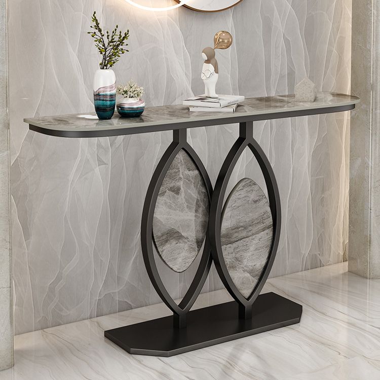 Stone Top Accent Console Table Antique Gold Console Table with Metal Leg Clearhalo 'Console Tables' 'console_tables' 'Entry & Mudroom Furniture' 'furn' 'furn_console_tables' 'Furniture' 1200x1200_047474e3-3151-4e7f-bba9-feaf49be86f1