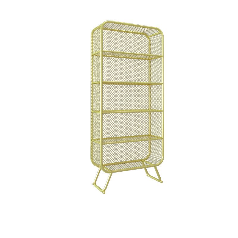 Metal Glam Book Shelf Closed Back Shelf Bookcase with Shelves