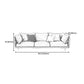 Imitation Leather Sofa with Pillow Back Square Armrest Latex Seat Filled with Wood Clearhalo 'Furniture' 'furniture_sofas' 'kitchen' 'kitchen_sofas' 'Living Room Furniture' 'Sofa' 'sofas' 1200x1200_04777d31-e985-4324-94c0-cc83650268b6
