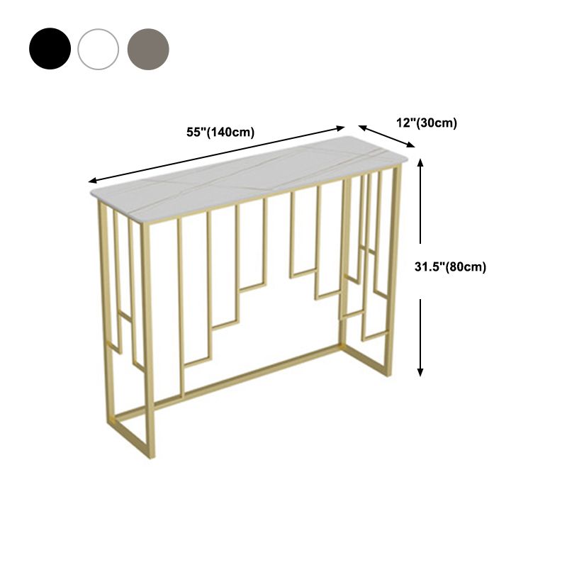 Console in pietra glam tavolo da 12 "w -rettangolo di accento per la sala