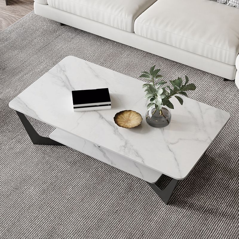 Slate Rectangular Coffee Table Minimalist Modern Coffee Table Clearhalo 'Coffee & Accent Tables' 'Coffee Tables' 'coffee_tables' 'furn' 'furn_coffee_tables' 'Furniture' 'Living Room Furniture' 1200x1200_0478e049-eecf-4363-be8d-a5e7b0ada01b
