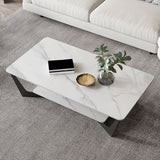 Slate Rectangular Coffee Table Minimalist Modern Coffee Table