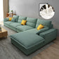 Modern Removable Cushions Slipcovered Sofa with Reversible Chaise for Living Room Clearhalo 'Furniture' 'furniture_sectionals' 'kitchen' 'kitchen_sectionals' 'Living Room Furniture' 'Sectionals' 1200x1200_047a846d-e3ad-49ff-be0e-32ed90b8f8af