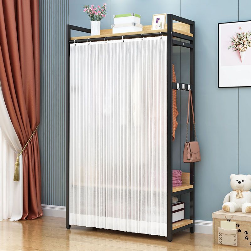 Modern Style Coat Rack Metal Frame Multi-layer Shelve Design Free Standing Coat Rack Clearhalo 'Entry & Mudroom Furniture' 'furn' 'furn_hall_tree_coat_racks' 'Furniture' 'Hall Trees & Coat Racks' 'hall_tree_coat_racks' 1200x1200_047ac75d-c893-49e3-8d04-1330327f6fb0