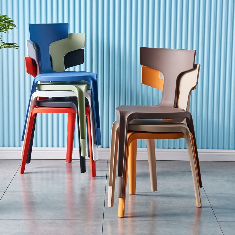 Contemporary Style Side Chair Plastic Slat Back Dining Room Chair for Indoor Clearhalo 'Dining Chairs' 'Dining Tables & Seating' 'dining_chair' 'furn' 'furn_dining_chair' 'Furniture' 'Kitchen & Dining Furniture' 1200x1200_047af2a0-35cb-4e19-b663-a3a89aa4ce17