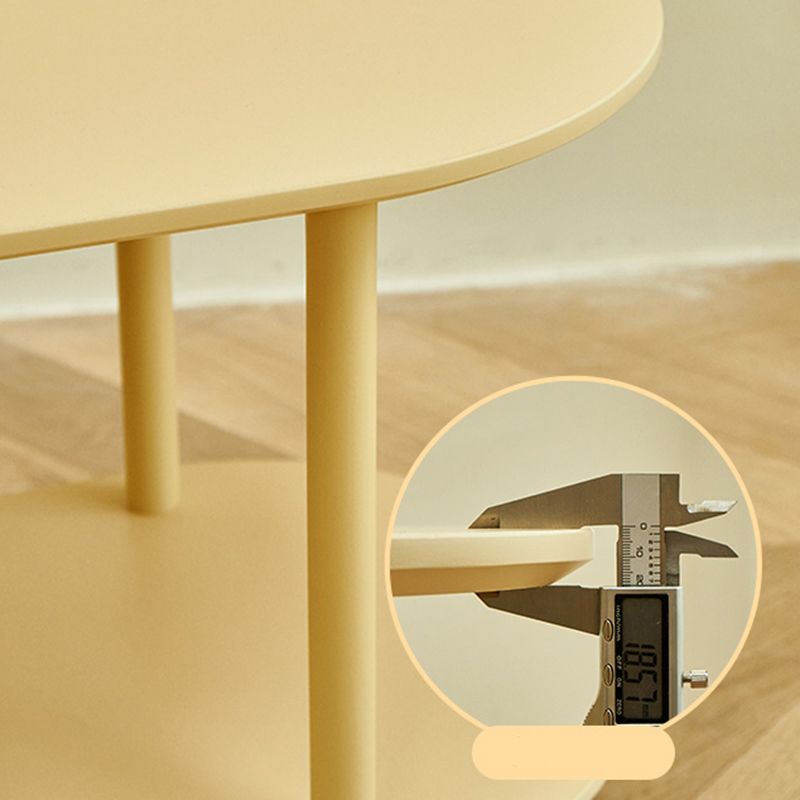 Wood Oval End Table with 4 Legs Base Storage Living Room Corner Table Clearhalo 'Coffee & Accent Tables' 'End & Side Tables' 'end_side_tables' 'furn' 'furn_end_side_tables' 'Furniture' 'Living Room Furniture' 1200x1200_047ce8ab-d7fb-40e8-a523-4c5365191035