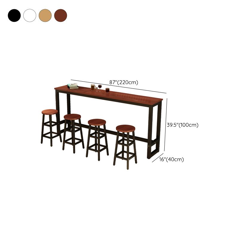 Tavolo da bar rettangolare in legno in stile moderno per piccoli spazi