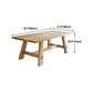 Contemporary Style Dining Table Natural Rectangle Solid Wood Dinner Table