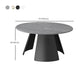 Glam Table basse ronde sur pied / 3 pieds en ardoise