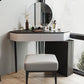 Modern Make-up Vanity with 3 Drawers in Black Solid Wood Vanity Desk Clearhalo 'Bedroom Furniture' 'furn' 'furn_makeup_vanities' 'Furniture' 'Makeup Vanities' 'makeup_vanities' 1200x1200_04830b8e-9a05-4796-bdd4-f97bf66c2aca
