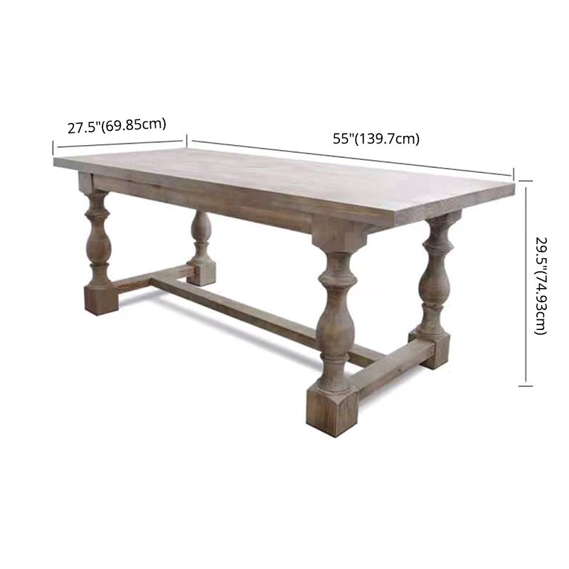 Farmhouse Style Fixed Solid Wood Dining Room Table with 4 Solid Wood Legs Kitchen Dining Set Clearhalo 'Dining Room Sets' 'Dining Tables & Seating' 'dining_room_set' 'furn' 'furn_dining_room_set' 'Furniture' 'furniture_dining_room_set' 'Kitchen & Dining Furniture' 'kitchen&dining_furn' 'kitchen' 1200x1200_04838da9-4d89-4dc8-8791-df82d2d84313