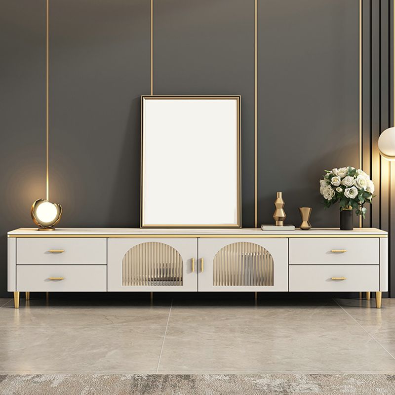 Stone Media Console TV Stand Modern TV Stand Console with Legs Clearhalo 'furn' 'furn_tv_stands_entertainment_centers' 'Furniture' 'Living Room Furniture' 'TV Stands & Entertainment Centers' 'TV Stands & Media Storage Furniture' 'tv_stands_entertainment_centers' 1200x1200_0483f274-e4ec-49ce-b793-f13ac4f82f6c