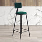 Contemporary Counter Bar Stool Backrest Velvet Bar Stool with Footrest, Iron Base Clearhalo 'Bar Furniture' 'Bar Stools' 'bar_stools' 'furn' 'furn_bar_stools' 'furniture_bar_stools' 'Kitchen & Dining Furniture' 'kitchen&dining_furn' 'kitchen' 'kitchen_furn' Furniture' 1200x1200_048469c3-08ce-4309-9e29-40dc29195fe6
