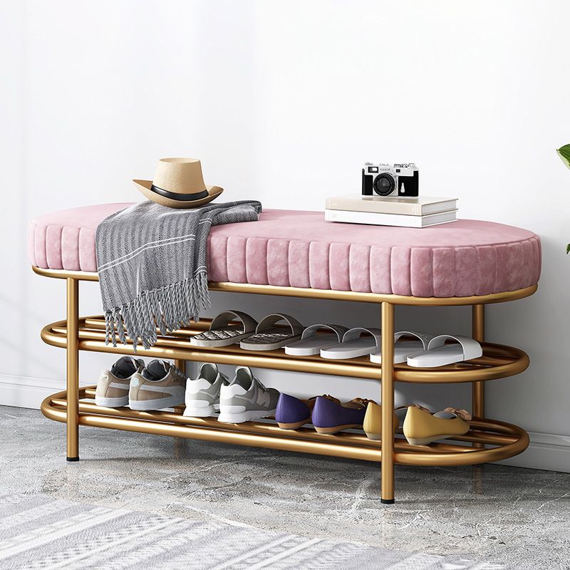 Glam 14.5" W Seating Bench Cushioned Shoe Storage Entryway and Bedroom Bench Clearhalo 'Benches' 'Chairs & Seating' 'furn' 'furn_benches' 'Furniture' 'Living Room Furniture' 1200x1200_048795e6-a2b4-4136-9865-ec461b5683d5