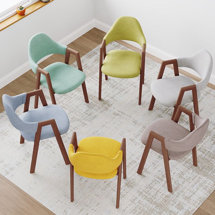 Contemporary Brown Kitchen Dining Arm Chair Wood Opening Back Dining Arm Chair Clearhalo ' kitchen&dining_furn' 'Dining Chairs' 'Dining Tables & Seating' 'dining_chair' 'furn' 'furn_dining_chair' 'Furniture' 'furniture_dining_chair' 'Kitchen & Dining Furniture' 'kitchen' 1200x1200_0487c315-63a5-420a-a25f-b1ebb4879625