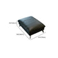 Schwarzes Sofa aus echtem Leder, Mid-Century Modern, Pillow-Top-Arm-Sofa – 33,5" H