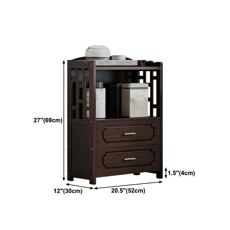 Stellatura in stile moderno bosco marrone con cassetto per soggiorno