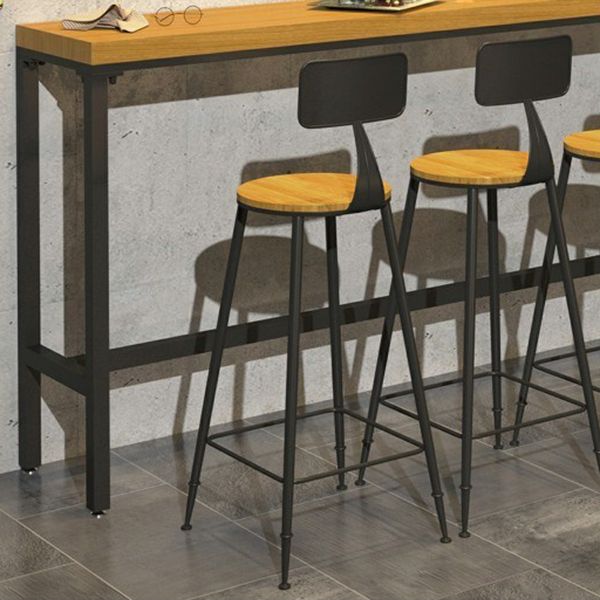 Industrial 1/6/11 Pieces Bar Table Set Rectangle Wood Counter Table with Stools for Cafe Clearhalo 'Bar Furniture' 'furn' 'furn_home_bar_bar_sets' 'Furniture' 'Home Bars & Bar Sets' 'home_bar_bar_sets' 'Kitchen & Dining Furniture' 1200x1200_048bc1bb-f899-44ce-b6b0-f578d5ceaa34
