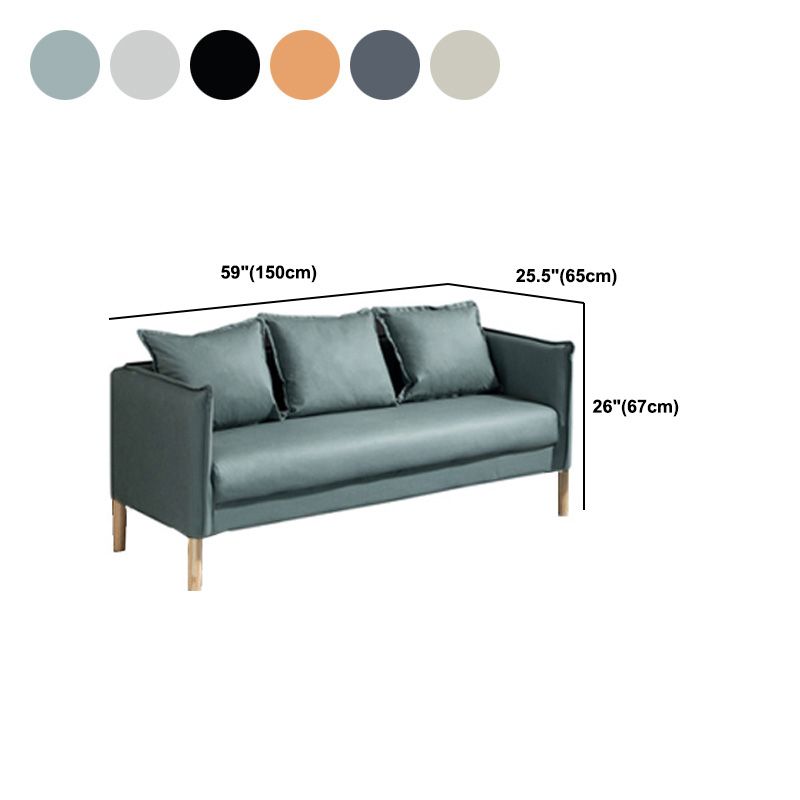 Quadratarmsofa 25,59 "D x 26,371" H Faux Ledersofa für Wohnzimmer