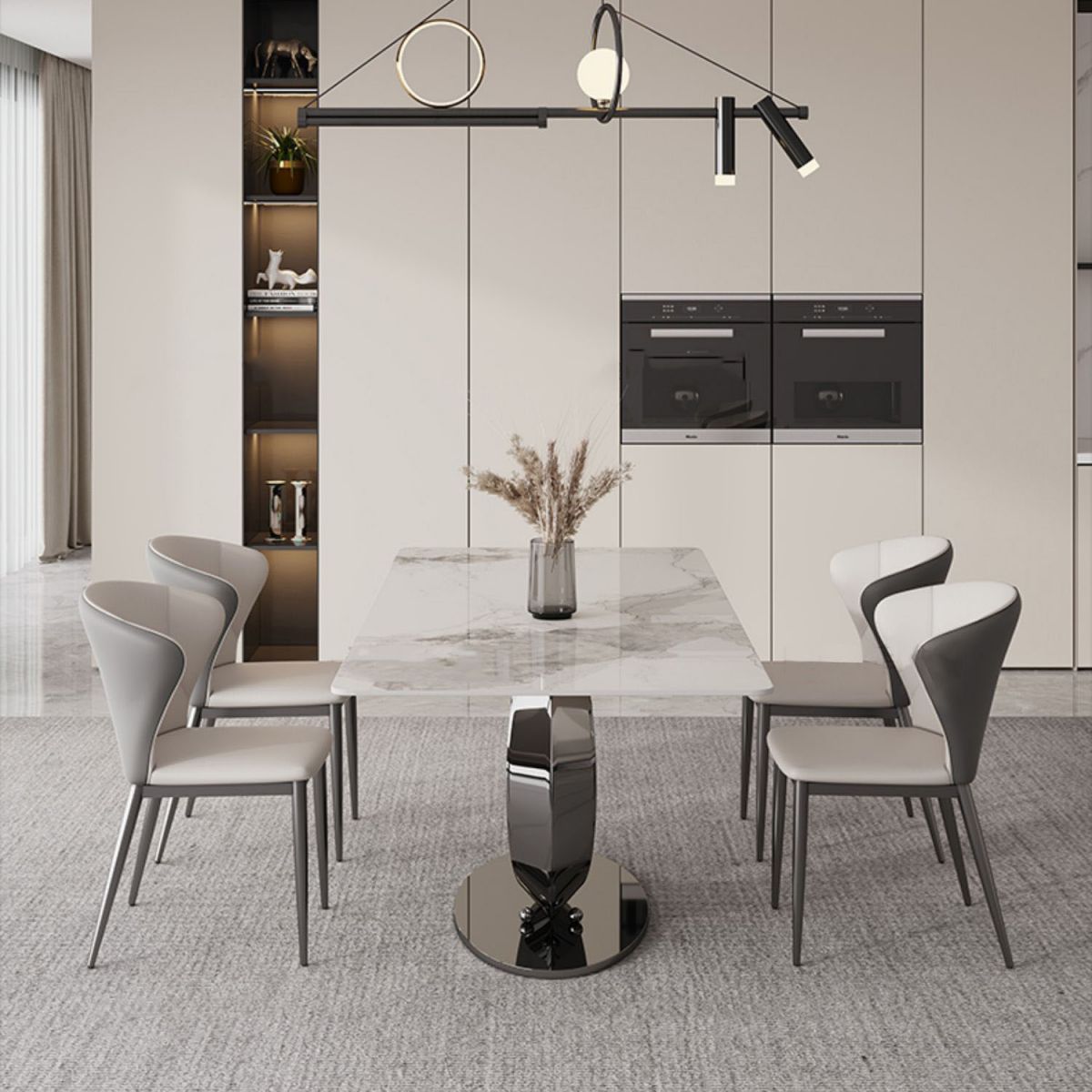 1/4/5/7 Pieces Dining Chairs Set White Rectangular Dining Room Table for Home Clearhalo 'Dining Room Sets' 'Dining Tables & Seating' 'dining_room_set' 'furn' 'furn_dining_room_set' 'Furniture' 'furniture_dining_room_set' 'Kitchen & Dining Furniture' 'kitchen&dining_furn' 'kitchen' 1200x1200_048d33fa-132d-4119-b789-2fdb046badf6