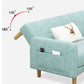 Contemporary 30.7" H Biscuit Back Sofa Square Arm Convertible Sleeper Sofa