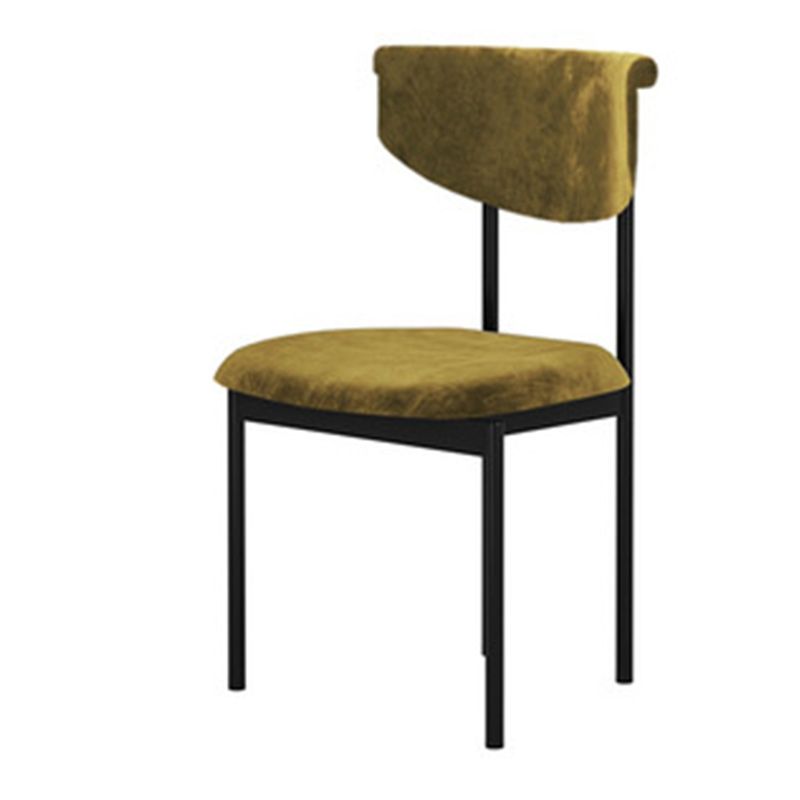 Tela silla de comedor de espalda abierta