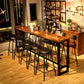 Industrial Bar Table Set 1/4/6/11 Pieces Solid Wood Pub Table Set for Indoor Clearhalo 'Bar Furniture' 'furn' 'furn_home_bar_bar_sets' 'Furniture' 'Home Bars & Bar Sets' 'home_bar_bar_sets' 'Kitchen & Dining Furniture' 1200x1200_048dd249-ccfb-4666-83f6-e0a0d1d4e030