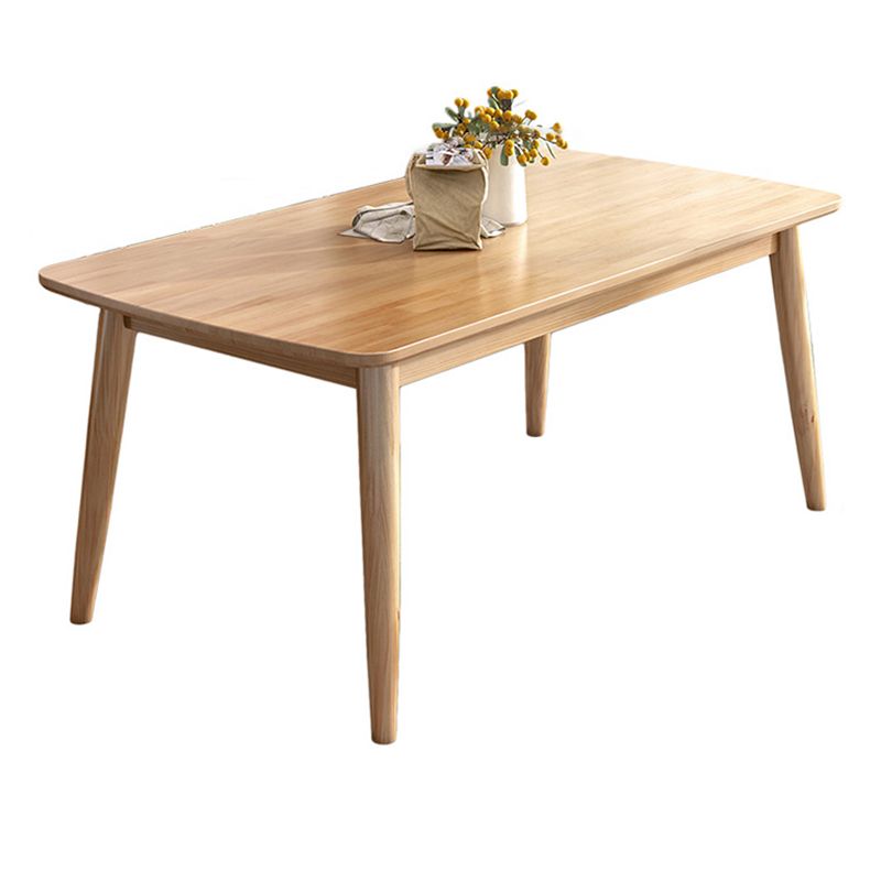 Simple Home Wood Dining Table Rectangle Shape Dining Table with 4 Legs Base Clearhalo ' dining_table' 'Dining Tables & Seating' 'Dining Tables' 'furn' 'furn_dining_table' 'Furniture' 'furniture_dining_table' 'Kitchen & Dining Furniture' 'kitchen&dining_furn' 'kitchen' 'kitchen_dining_table' 1200x1200_048e2aa0-6d22-477e-8341-8b83736bb625