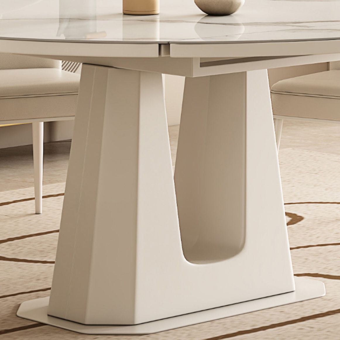 5/7/9/11ホームのための焼結石トップホワイトラウンドダイニングセット