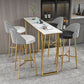 Living Room Bar Table 42-inch Height Stone Top and Metal Base Bistro Table Clearhalo 'Bar Furniture' 'Bar Tables' 'bar_tables' 'furn' 'furn_bar_tables' 'Furniture' 'furniture_bar_tables' 'Kitchen & Dining Furniture' 1200x1200_048fe463-dc23-4b3d-a51f-969e273b1269