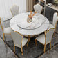 Metal Traditional Luxury Round Dining Table Marble Top Indoor Table with Pedestal Base Clearhalo ' dining_table' 'Dining Tables & Seating' 'Dining Tables' 'furn' 'furn_dining_table' 'Furniture' 'furniture_dining_table' 'Kitchen & Dining Furniture' 'kitchen&dining_furn' 'kitchen' 'kitchen_dining_table' 1200x1200_048ff833-1d8d-4738-9341-f03fc56e8e07