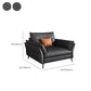 Mid Century Faux Leather Sectional Flared Arm Sectional Set in Black Clearhalo 'furn' 'furn_sectionals' 'Furniture' 'Living Room Furniture' 'Sectionals' 1200x1200_049069e3-6757-482f-b0fe-1e62f0137153