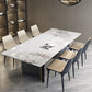 Modern 1/2/3/4/7 Pieces Rectangle Dining Set Sintered Stone Top Dinette Table Set