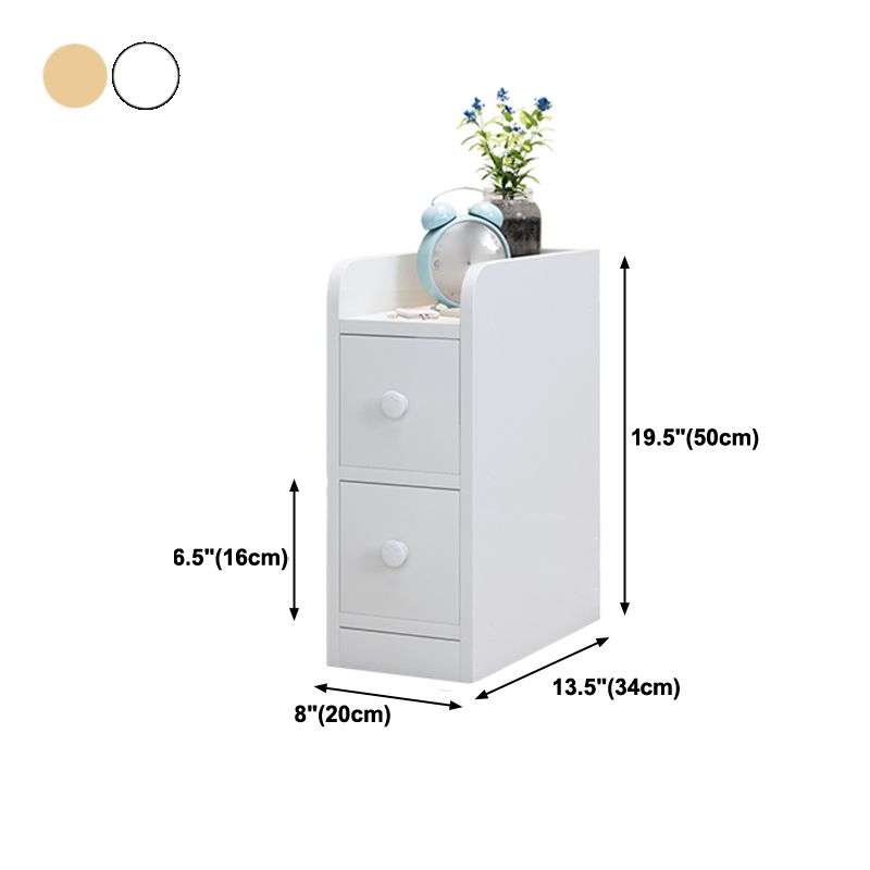 Platos modernos Camino de noche Mesa nocturna de almacenamiento de cajones de 20 ''