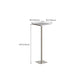 Industrial Pedestal Bar Table 43.3"H Metal Bistro Bar Desk in Silver