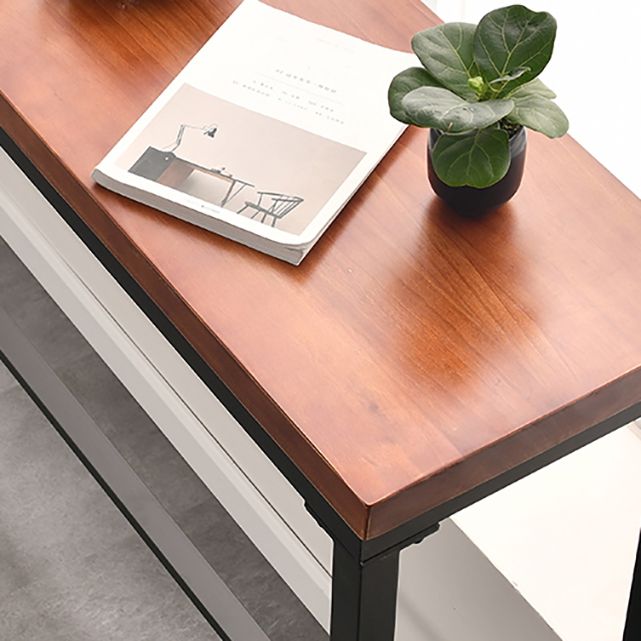 Solid Wood Top Bar Counter Industrial Rectangle Bar Counter with Trestle Base Clearhalo 'Bar Furniture' 'Bar Tables' 'bar_tables' 'furn' 'furn_bar_tables' 'Furniture' 'furniture_bar_tables' 'Kitchen & Dining Furniture' 1200x1200_049780a8-2a37-4871-aa2b-65c12270cb19